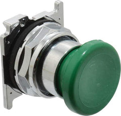 Eaton Cutler-Hammer - Extended Mushroom Head Pushbutton Switch Operator - Green, Round Button, Nonilluminated - Industrial Tool & Supply