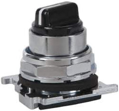 Eaton Cutler-Hammer - 30-1/2mm Mount Hole, 4 Position, Knob Operated, Selector Switch with Cam and Cap - Black, Maintained (MA) - Industrial Tool & Supply
