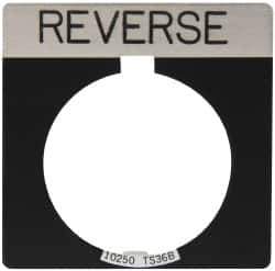 Eaton Cutler-Hammer - Square, Legend Plate - Reverse - Black Background, 30-1/2mm Hole Diameter - Industrial Tool & Supply