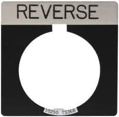 Eaton Cutler-Hammer - Square, Legend Plate - Reverse - Black Background, 30-1/2mm Hole Diameter - Industrial Tool & Supply
