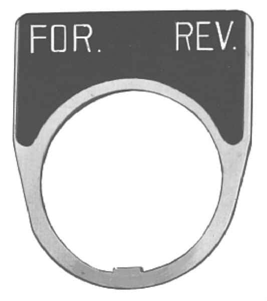 Eaton Cutler-Hammer - Half Round, Legend Plate - Auto-Off-Hand - Black Background, 30-1/2mm Hole Diameter - Industrial Tool & Supply