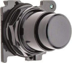 Eaton Cutler-Hammer - Extended Straight Pushbutton Switch Operator - Black, Round Button, Nonilluminated - Industrial Tool & Supply