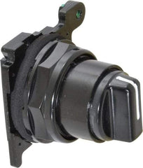 Eaton Cutler-Hammer - 30-1/2mm Mount Hole, 3 Position, Knob Operated, Selector Switch Only - Black, Maintained (MA), Corrosion Resistant, Oil and Watertight - Industrial Tool & Supply