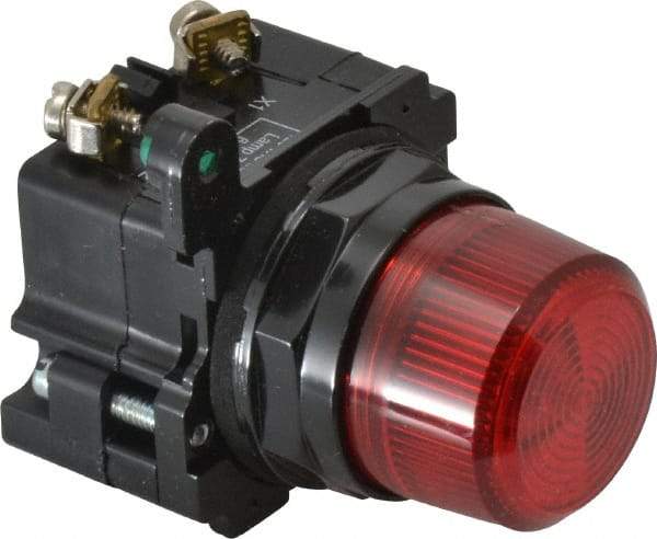 Eaton Cutler-Hammer - 120 VAC Red Lens Incandescent Indicating Light - Corrosion Resistant, Oiltight, Watertight - Industrial Tool & Supply