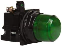 Eaton Cutler-Hammer - 120 VAC Green Lens Incandescent Indicating Light - Corrosion Resistant, Oiltight, Watertight - Industrial Tool & Supply