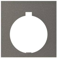 Eaton Cutler-Hammer - Square, Plastic Legend Plate - Blank - Black and Red Background, Black Letters, 30-1/2mm Hole Diameter, 1.77 Inch Square - Industrial Tool & Supply