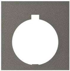 Eaton Cutler-Hammer - Square, Plastic Legend Plate - Blank - Black and Red Background, Black Letters, 30-1/2mm Hole Diameter, 1.77 Inch Square - Industrial Tool & Supply