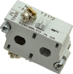 Eaton Cutler-Hammer - 0.5 Amp, Electrical Switch Contact Block - 120 VAC/VDC, Pressure Terminal, 30-1/2mm Hole, For Use with E34 Operators, Standard 10250T - Industrial Tool & Supply