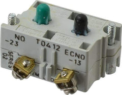 Eaton Cutler-Hammer - 2NO, 0.5 Amp, Electrical Switch Contact Block - 120 VAC/VDC, Pressure Terminal, 30-1/2mm Hole, For Use with E34 Operators, Standard 10250T - Industrial Tool & Supply