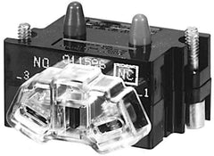 Eaton Cutler-Hammer - 0.5 Amp, Electrical Switch Contact Block - 120 VAC/VDC, Pressure Terminal, 30-1/2mm Hole, For Use with E34 Operators, Standard 10250T - Industrial Tool & Supply