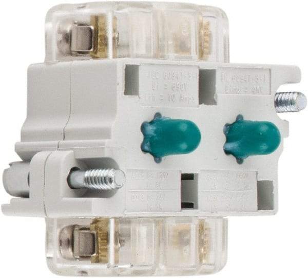 Eaton Cutler-Hammer - 2NO, 0.5 Amp, Electrical Switch Contact Block - 120 VAC/VDC, Pressure Terminal, 30-1/2mm Hole, For Use with E34 Operators, Standard 10250T - Industrial Tool & Supply