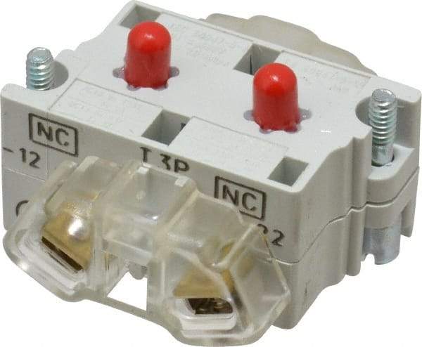 Eaton Cutler-Hammer - 2NC, 0.5 Amp, Electrical Switch Contact Block - 120 VAC/VDC, Pressure Terminal, 30-1/2mm Hole, For Use with E34 Operators, Standard 10250T - Industrial Tool & Supply