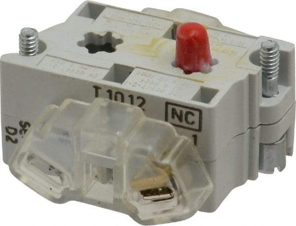 Eaton Cutler-Hammer - NC, 0.5 Amp, Electrical Switch Contact Block - 120 VAC/VDC, Pressure Terminal, 30-1/2mm Hole, For Use with E34 Operators, Standard 10250T - Industrial Tool & Supply