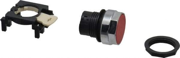 Eaton Cutler-Hammer - 25mm Mount Hole, Flush, Pushbutton Switch Only - Round, Red Pushbutton, Nonilluminated, Momentary (MO) - Industrial Tool & Supply