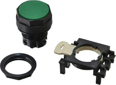 Eaton Cutler-Hammer - 25mm Mount Hole, Flush, Pushbutton Switch Only - Round, Green Pushbutton, Nonilluminated, Momentary (MO) - Industrial Tool & Supply