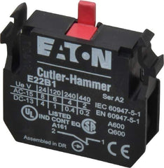 Eaton Cutler-Hammer - NC, Electrical Switch Contact Block - 22-1/2mm Hole, For Use with Indicating Lights, Pushbuttons - Industrial Tool & Supply