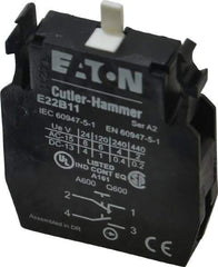 Eaton Cutler-Hammer - NO/NC, Electrical Switch Contact Block - 22-1/2mm Hole, For Use with Indicating Lights, Pushbuttons - Industrial Tool & Supply