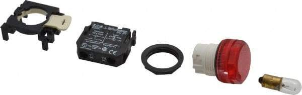 Eaton Cutler-Hammer - 24 VAC/VDC Red Lens Incandescent Indicating Light - Round Lens - Industrial Tool & Supply