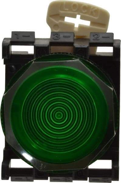 Eaton Cutler-Hammer - Round Pilot and Indicator Light Lens - Green, 25mm Lens Diameter - Industrial Tool & Supply