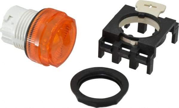 Eaton Cutler-Hammer - Round Pilot and Indicator Light Lens - Amber, 25mm Lens Diameter - Industrial Tool & Supply