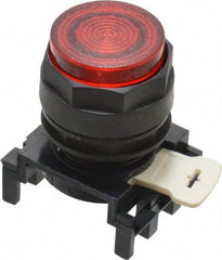 Eaton Cutler-Hammer - 25mm Mount Hole, Extended Straight, Pushbutton Switch Only - Round, Red Pushbutton, Illuminated, Momentary (MO) - Industrial Tool & Supply
