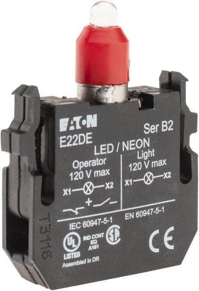 Eaton Cutler-Hammer - 24 VAC/VDC Red Lens LED Indicating Light - Industrial Tool & Supply