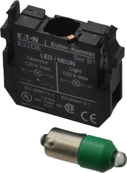 Eaton Cutler-Hammer - 24 VAC/VDC Green Lens LED Indicating Light - Industrial Tool & Supply