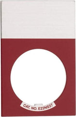 Eaton Cutler-Hammer - Rectangular, Aluminum Legend Plate - Blank - Silver Background, Black Letters, 22-1/2mm Hole Diameter, 1.17 Inch Wide x 1.77 Inch High - Industrial Tool & Supply