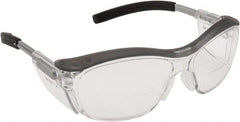3M - +1.5, Clear Lenses, Anti-Fog, Framed Magnifying Safety Glasses - UV Protection, Adjustable Temples, Gray Plastic Frame, ANSI Z87.1-2010 - Industrial Tool & Supply