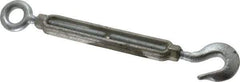 Made in USA - 700 Lb Load Limit, 5/16" Thread Diam, 4-1/2" Take Up, Steel Hook & Eye Turnbuckle - 9-9/16" Closed Length - Industrial Tool & Supply