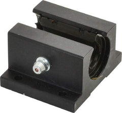 L.M76 - 0.5005" Inside Diam, Open Single Pillow Block Linear Bearing - 2" Overall Width - Industrial Tool & Supply