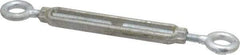 Made in USA - 800 Lb Load Limit, 5/16" Thread Diam, 4-1/2" Take Up, Steel Eye & Eye Turnbuckle - 9-9/16" Closed Length - Industrial Tool & Supply