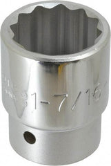 Proto - 1-7/16", 1" Drive, Standard Hand Socket - 12 Points, 2-3/4" OAL - Industrial Tool & Supply