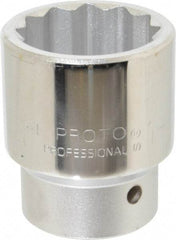 Proto - 1-11/16", 1" Drive, Standard Hand Socket - 12 Points, 3-1/4" OAL - Industrial Tool & Supply