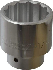 Proto - 2-1/4", 1" Drive, Standard Hand Socket - 12 Points, 3-13/16" OAL - Industrial Tool & Supply