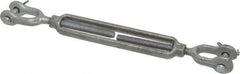 Made in USA - 800 Lb Load Limit, 5/16" Thread Diam, 4-1/2" Take Up, Steel Jaw & Jaw Turnbuckle - 9" Closed Length - Industrial Tool & Supply