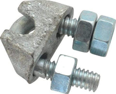 Value Collection - 3/16" Wire Rope U-Bolt Clip - Malleable Iron, Galvanized - Industrial Tool & Supply