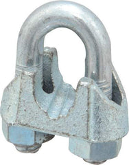 Value Collection - 5/16" Wire Rope U-Bolt Clip - Malleable Iron, Galvanized - Industrial Tool & Supply