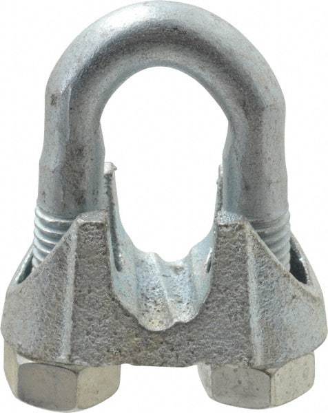 Value Collection - 5/8" Wire Rope U-Bolt Clip - Malleable Iron, Galvanized - Industrial Tool & Supply