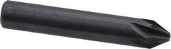 Keo - 1/4" Head Diam, 1/4" Shank Diam, 6 Flute 60° High Speed Steel Countersink - Bright Finish, 1-1/2" OAL, Single End, Straight Shank, Right Hand Cut - Industrial Tool & Supply