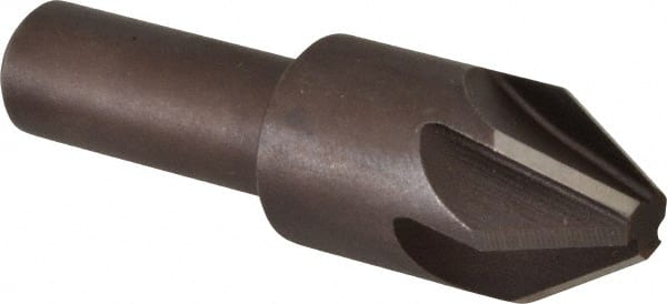 Keo - 3/4" Head Diam, 1/2" Shank Diam, 6 Flute 60° High Speed Steel Countersink - Industrial Tool & Supply