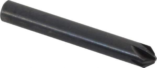 Keo - 3/16" Head Diam, 3/16" Shank Diam, 6 Flute 82° High Speed Steel Countersink - Bright Finish, 1-3/8" OAL, Single End, Straight Shank, Right Hand Cut - Industrial Tool & Supply