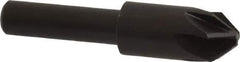 Keo - 3/8" Head Diam, 1/4" Shank Diam, 6 Flute 82° High Speed Steel Countersink - Bright Finish, 1-3/4" OAL, Single End, Straight Shank, Right Hand Cut - Industrial Tool & Supply