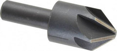 Keo - 1" Head Diam, 1/2" Shank Diam, 6 Flute 82° High Speed Steel Countersink - Bright Finish, 2-3/4" OAL, Single End, Straight Shank, Right Hand Cut - Industrial Tool & Supply