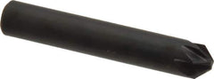Keo - 1/4" Head Diam, 1/4" Shank Diam, 6 Flute 90° High Speed Steel Countersink - Bright Finish, 1-1/2" OAL, Single End, Straight Shank, Right Hand Cut - Industrial Tool & Supply