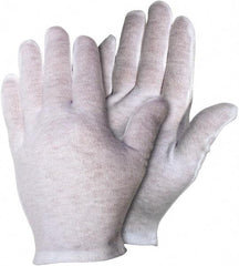 MCR Safety - Size 9 Cotton General Protection Work Gloves - For Inspection, Uncoated, Slip-On Cuff, Full Fingered, White, Ambidextrous - Industrial Tool & Supply