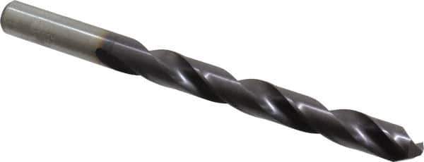 Chicago-Latrobe - Letter Z 135° High Speed Steel Jobber Drill - TiAlN Finish, Right Hand Cut, Spiral Flute, Straight Shank, 5-1/4" OAL, Split Point - Industrial Tool & Supply