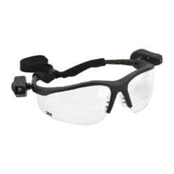 3M - +2.5, Clear Lenses, Anti-Fog, Framed Magnifying Safety Glasses - UV Protection, Adjustable Temples, Gray Plastic Frame, ANSI Z87.1-2010 - Industrial Tool & Supply