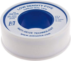 Value Collection - 1/2" Wide x 520" Long Low Density Pipe Repair Tape - -450 to 550°F, White - Industrial Tool & Supply