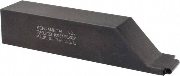Kennametal - TRAO, Left Hand Cut, 1-1/4" Shank Height x 1-1/4" Shank Width, Neutral Rake Indexable Turning Toolholder - 6" OAL, RC..23 Insert Compatibility, Series K-Lock - Industrial Tool & Supply